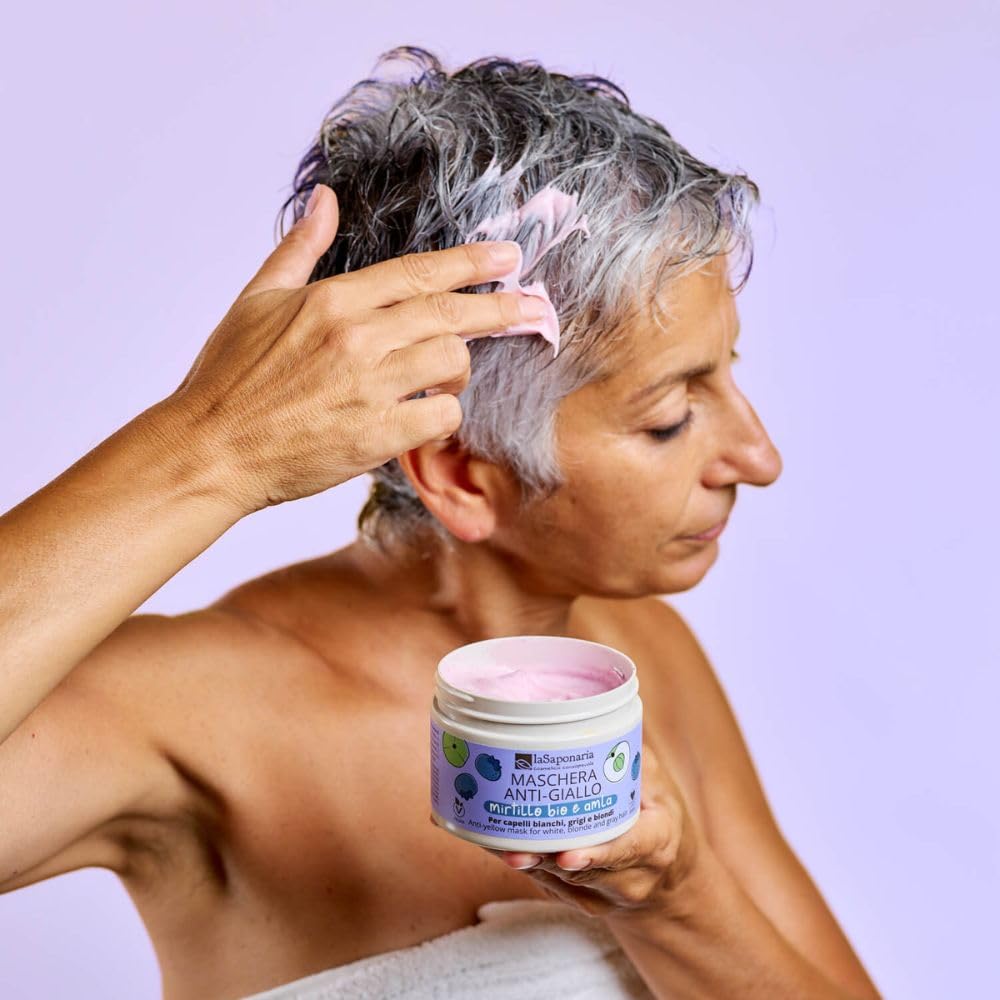La Saponaria Anti-Giallo maschera capelli 200 ml mirtillo