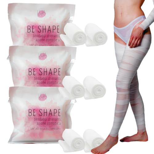 Lua Body Be Shape kit 3 bendaggi drenanti sale rosa gambe