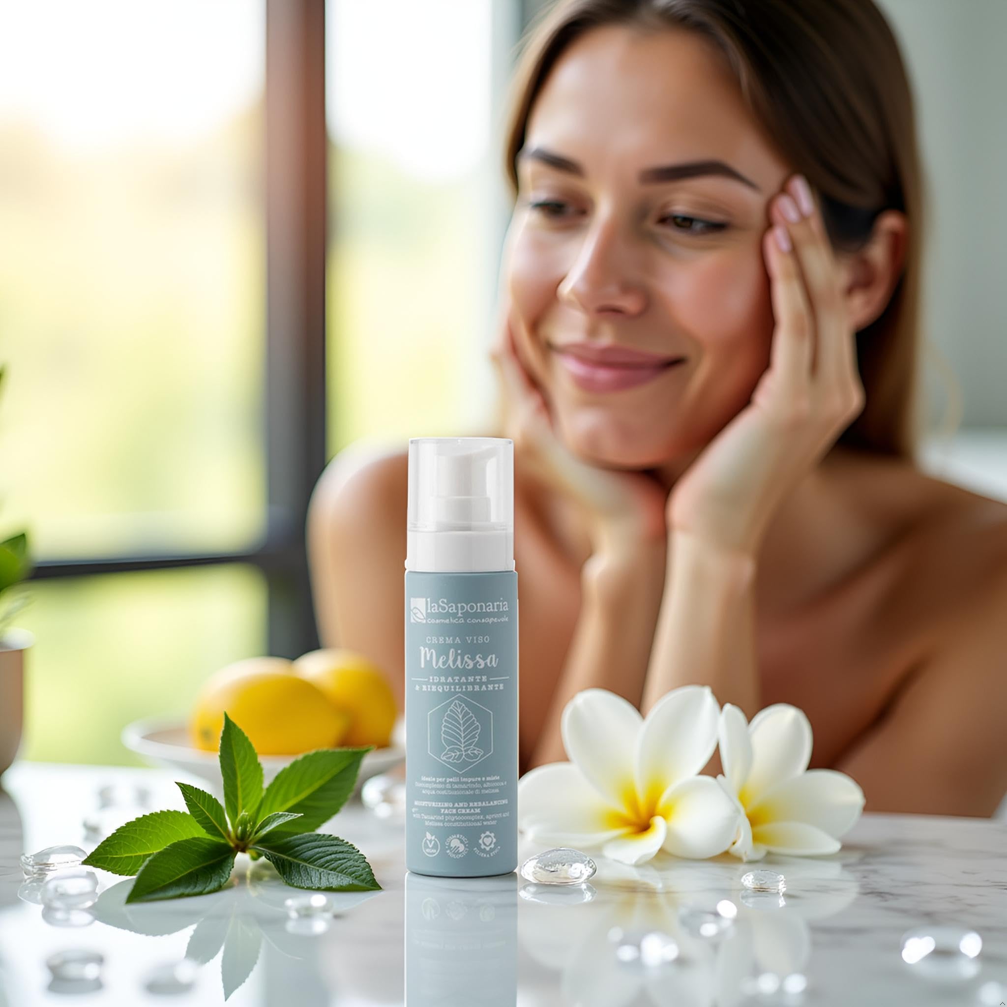 La Saponaria Crema Viso Melissa idratante 50 ml pelli miste