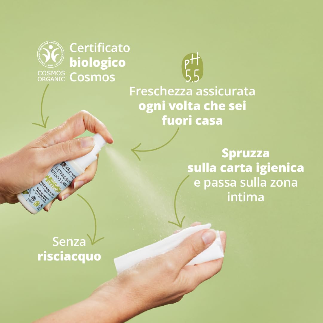 La Saponaria Tè Verde spray detergente intimo 50 ml pH 5.5