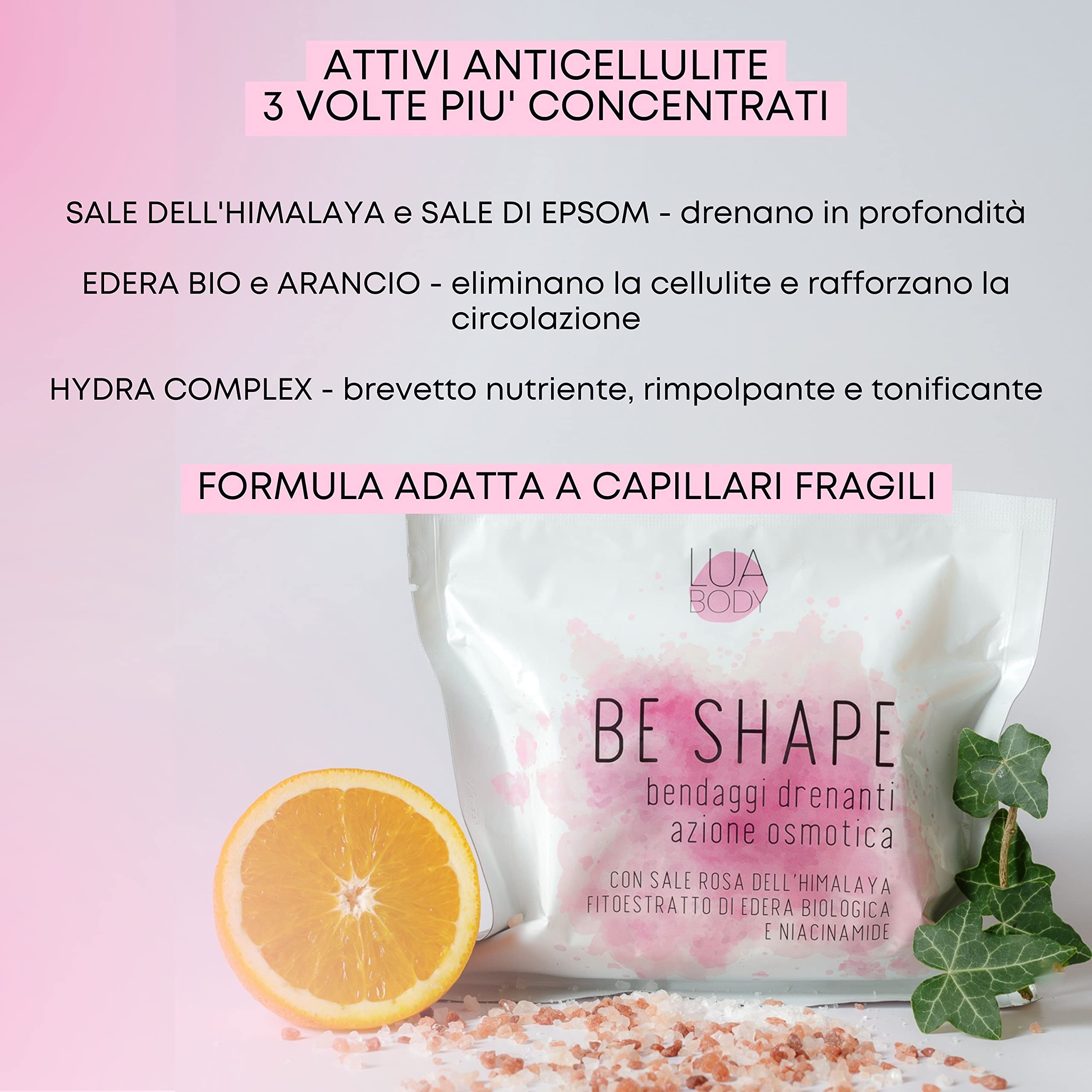 Lua Body Be Shape Bende Anticellulite Sale Rosa Drenanti
