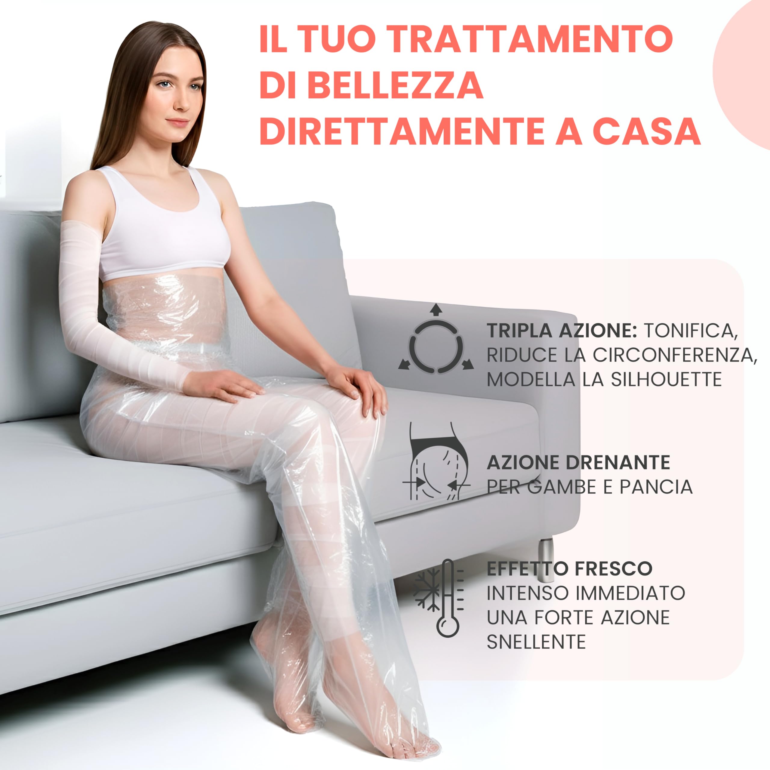 Lua Body Be Shape Slim Cell bende anticellulite kit 3 pezzi drenanti