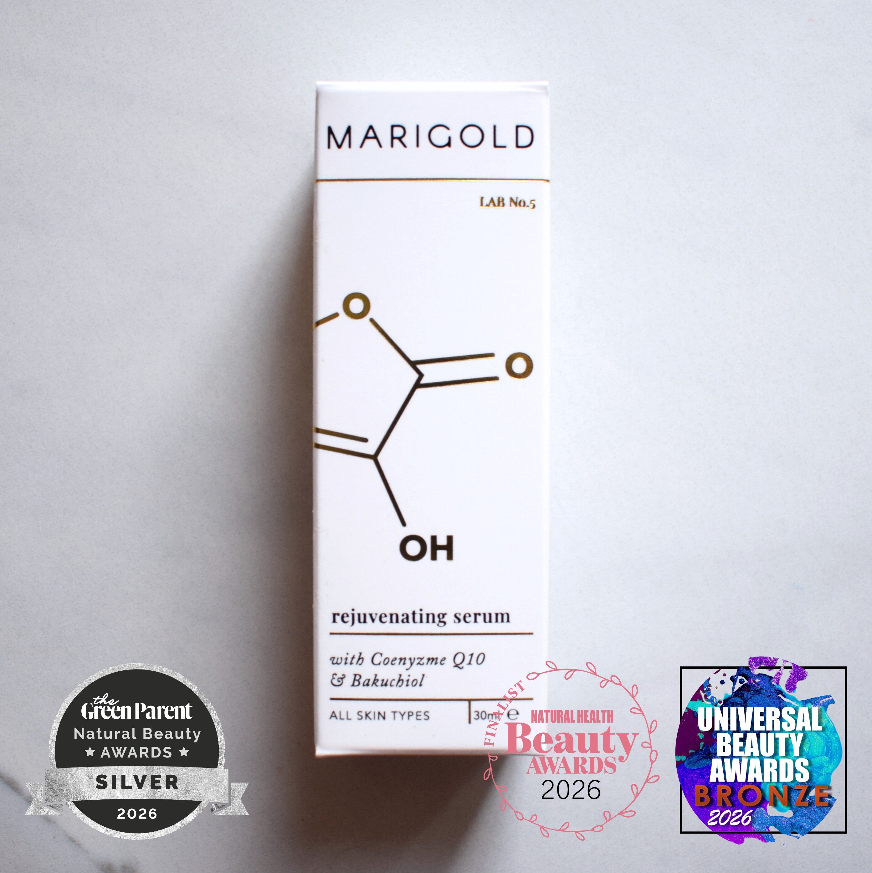 Marigold Charms Bakuchiol siero viso idratante coenzima Q10
