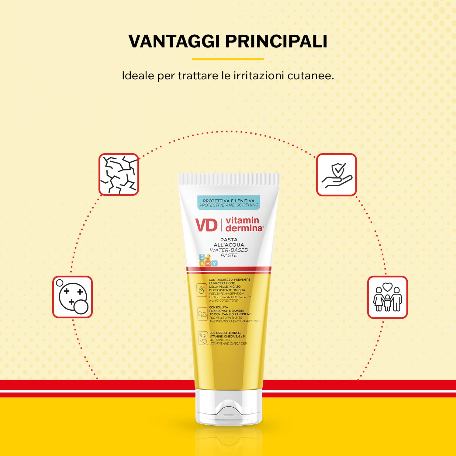 Vitamindermina Pasta all'Acqua 100 ml Protettiva Lenitiva