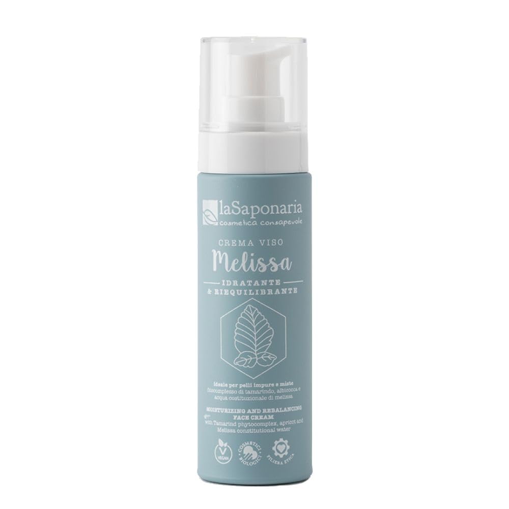 La Saponaria Crema Viso Melissa idratante 50 ml pelli miste
