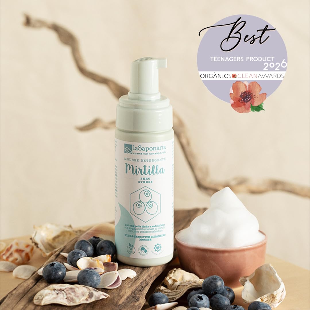 La Saponaria Mousse Mirtilla Detergente Viso 150 ml Sensibile