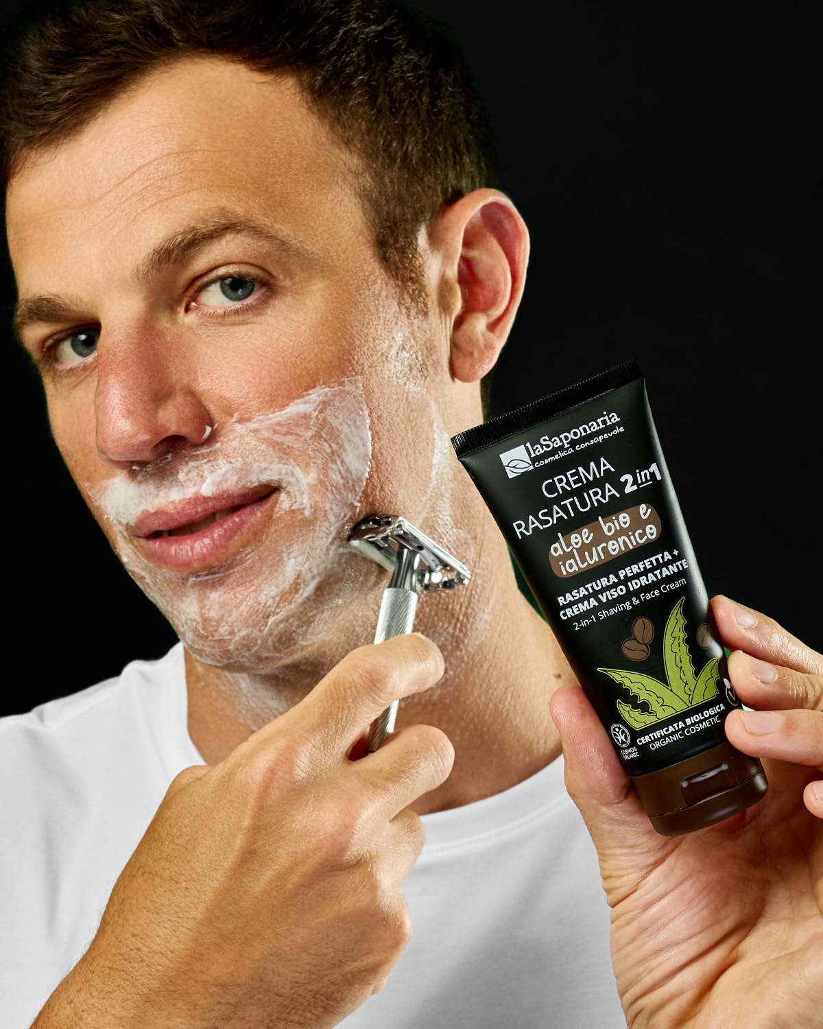 La Saponaria Uomo 2in1 crema rasatura e viso 100 ml