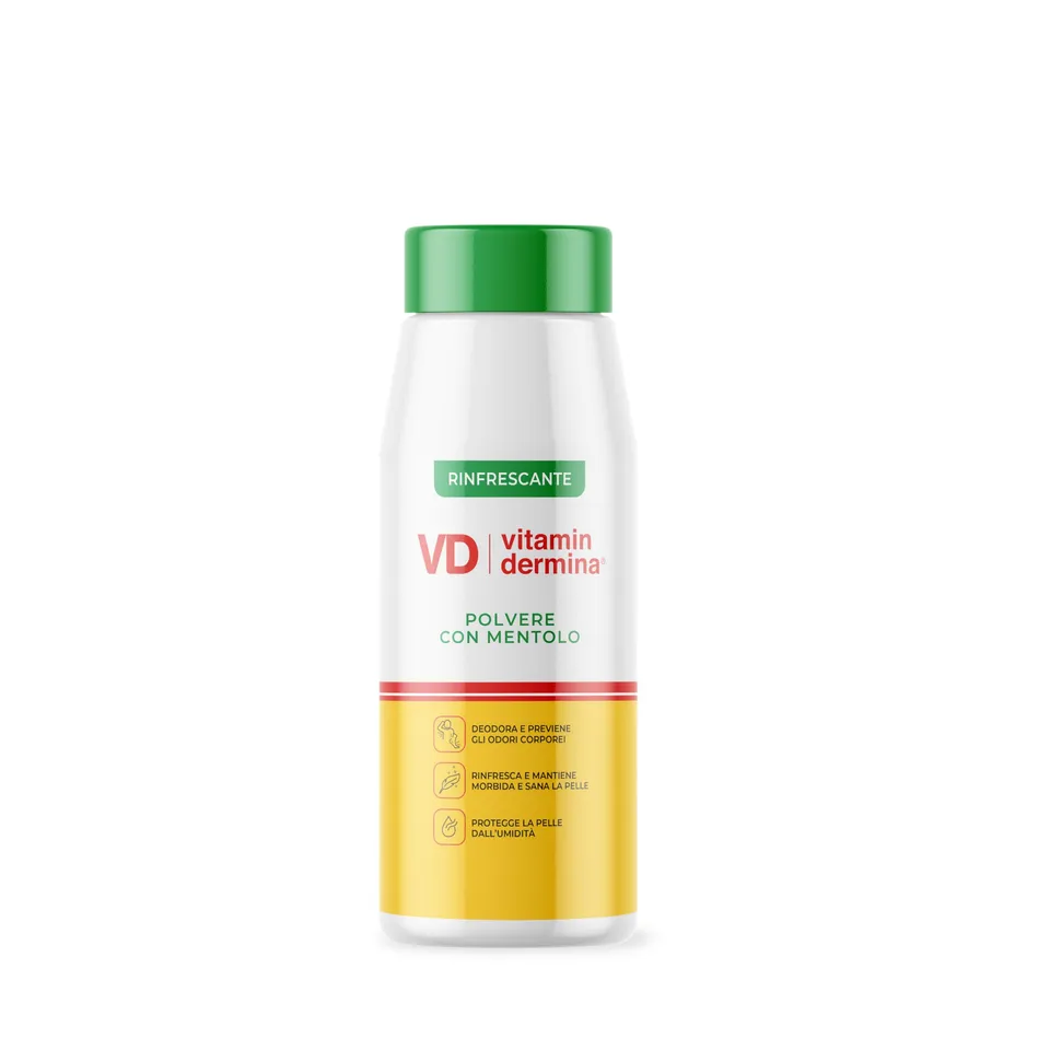 Vitamindermina Mentolo polvere corpo 100g rinfrescante