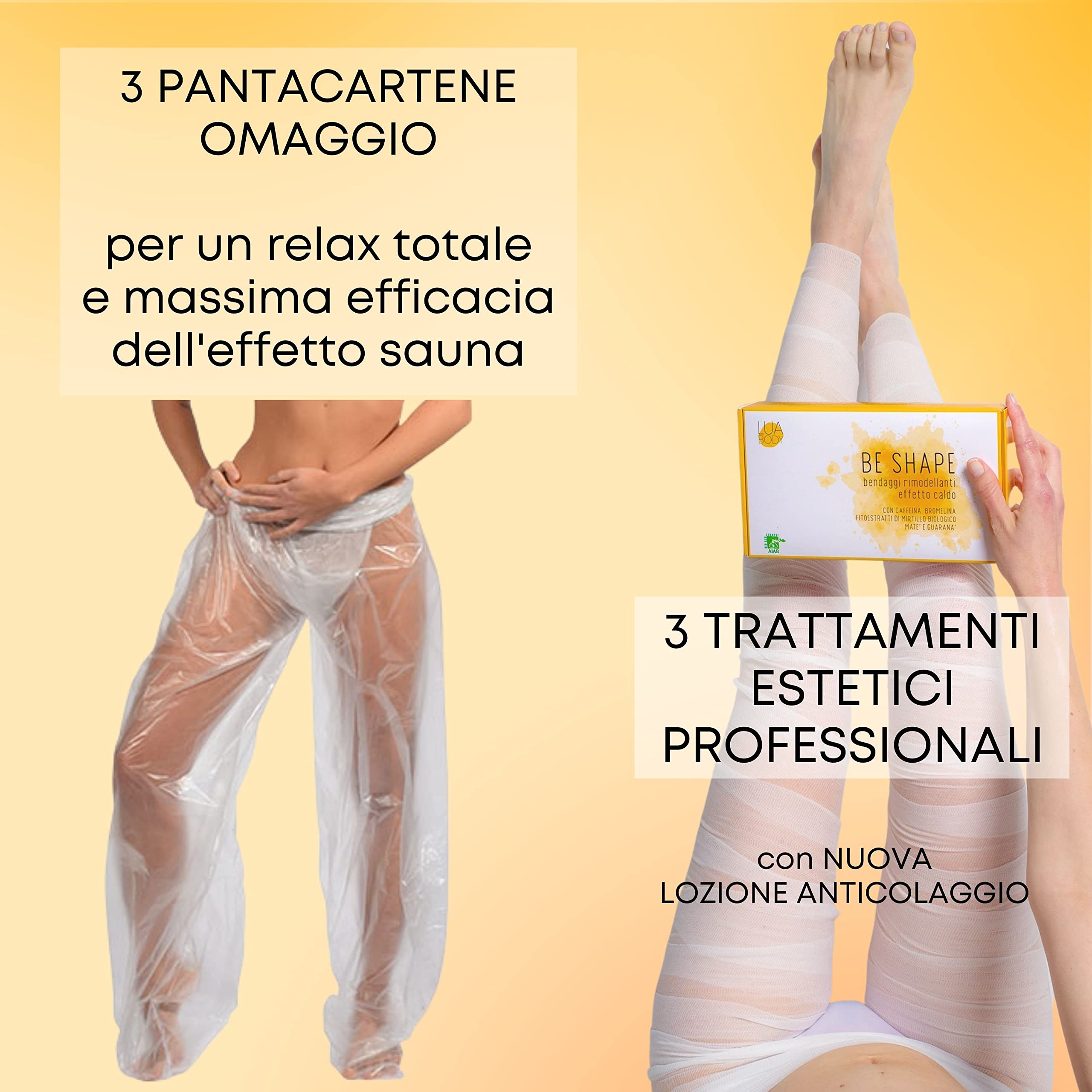 Lua Body Be Shape bende anticellulite caldo arancio 3 pezzi