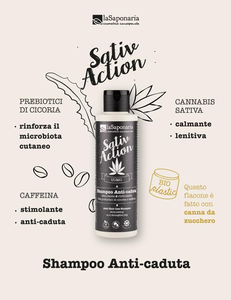 La Saponaria Shampoo Anticaduta 150 ml caffeina