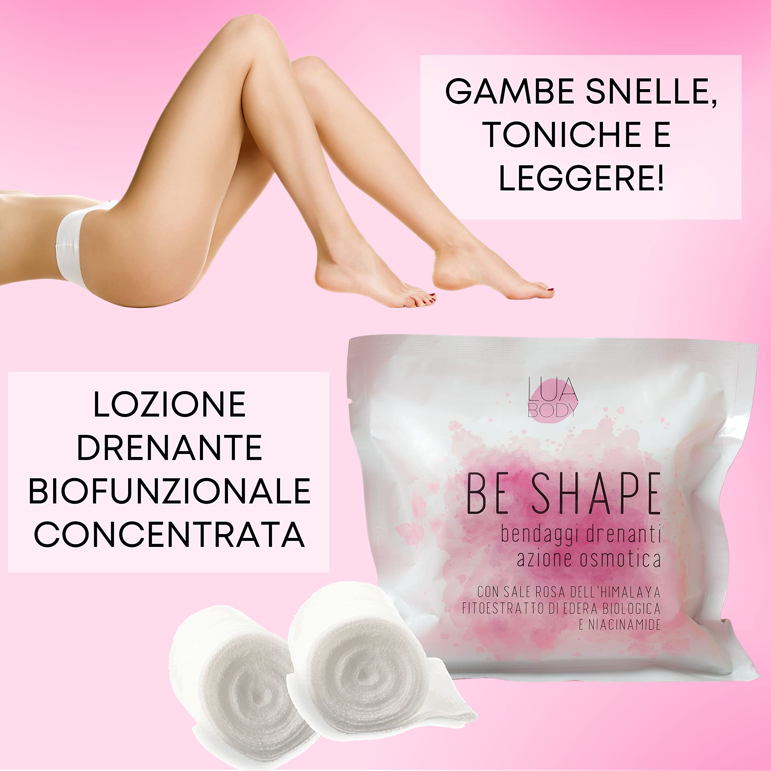 Lua Body Be Shape Bende Anticellulite Sale Rosa Drenanti