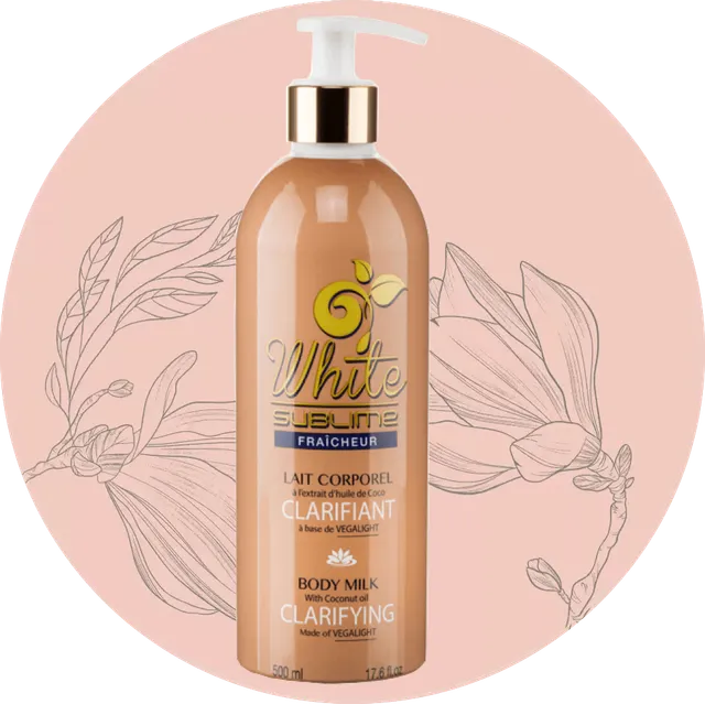 Beldam White Sublime latte corpo olio di cocco schiarente
