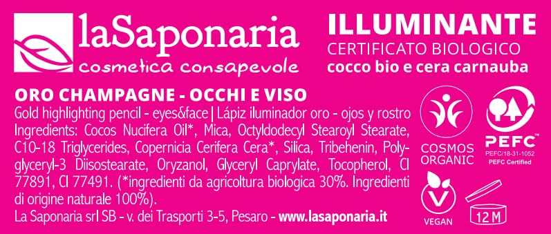 La Saponaria Illuminante 2-in-1 Oro Champagne stick