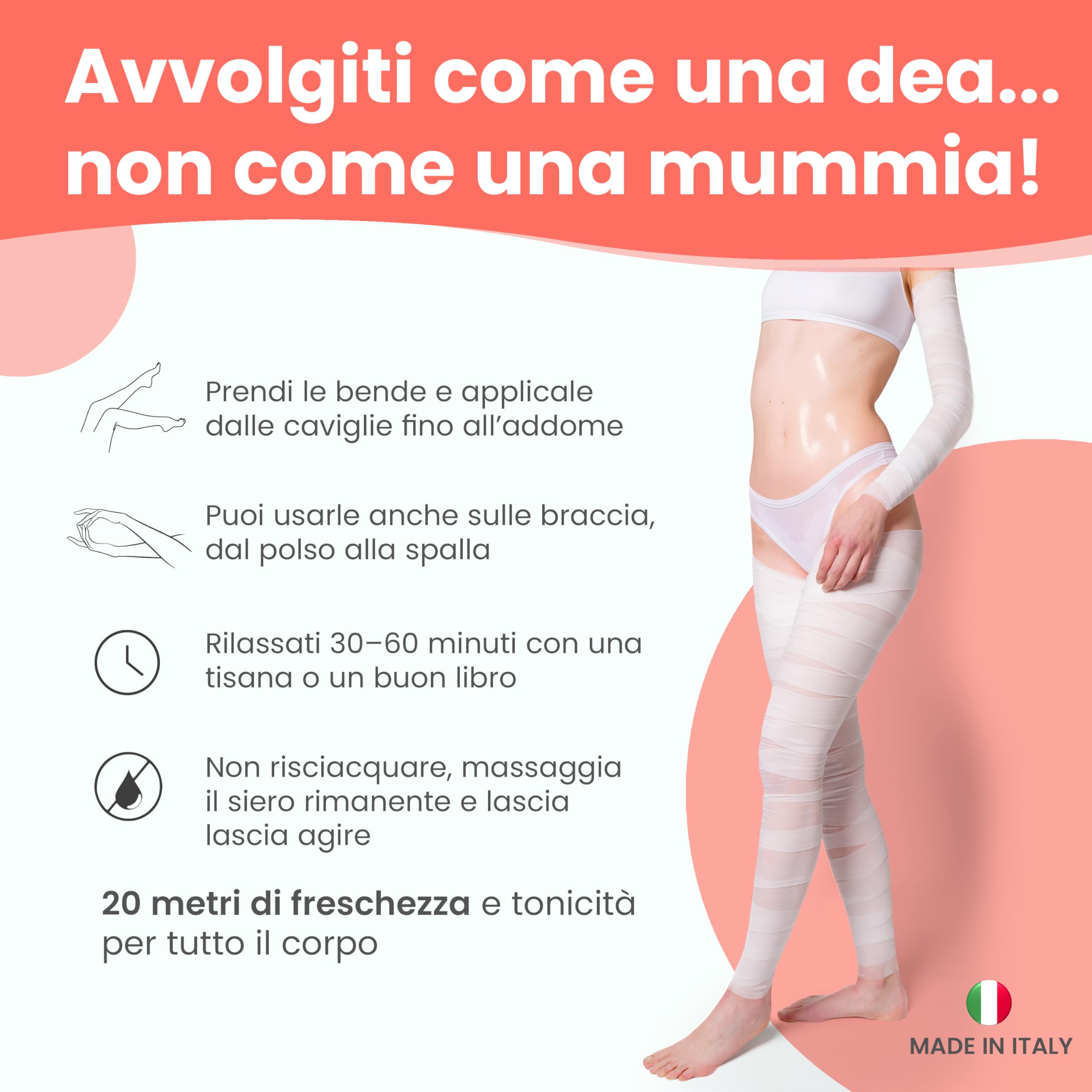 Lua Body Be Shape Slim Cell bende anticellulite kit 3 pezzi drenanti