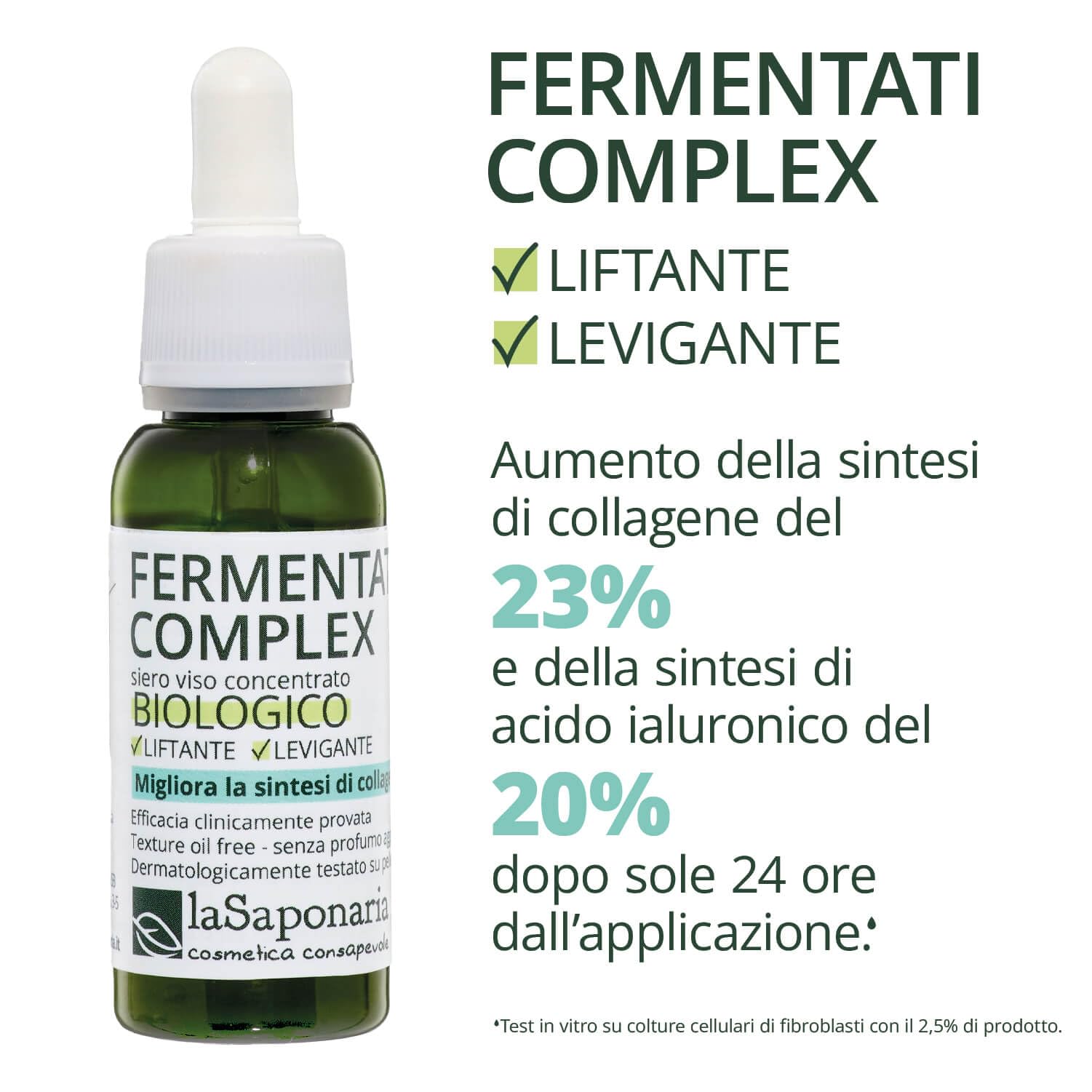 La Saponaria Ecofermentato Attivatore Siero Viso 30 ml