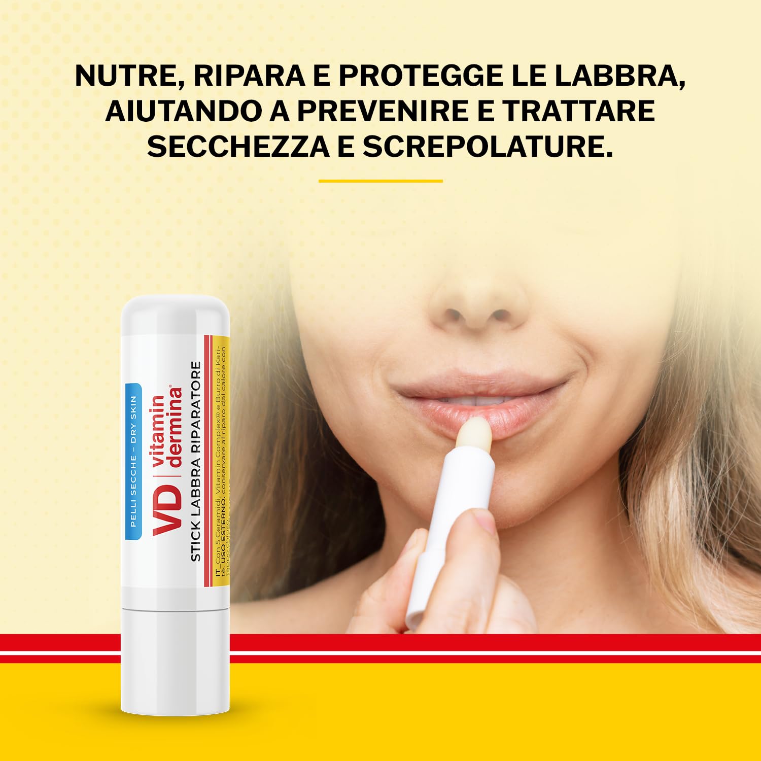 Vitamindermina Stick Labbra Vaniglia con Ceramidi 4,5 ml