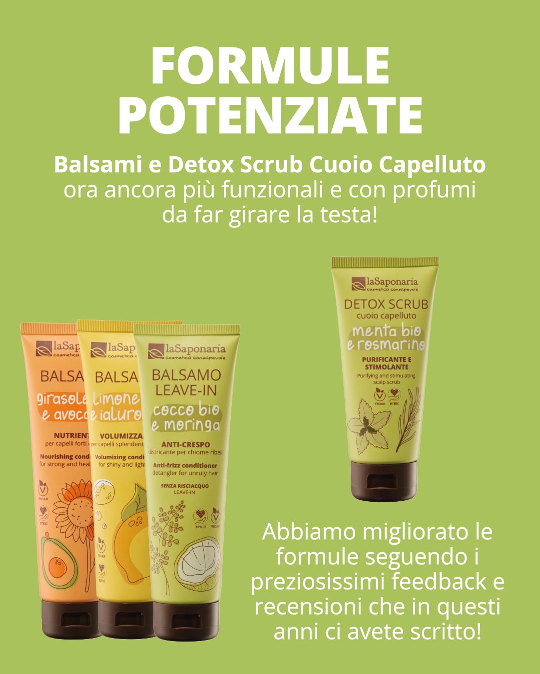 La Saponaria Balsamo Leave-in anti-crespo cocco moringa