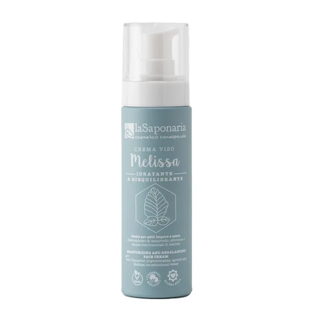 La Saponaria Crema Viso Melissa idratante 50 ml pelli miste
