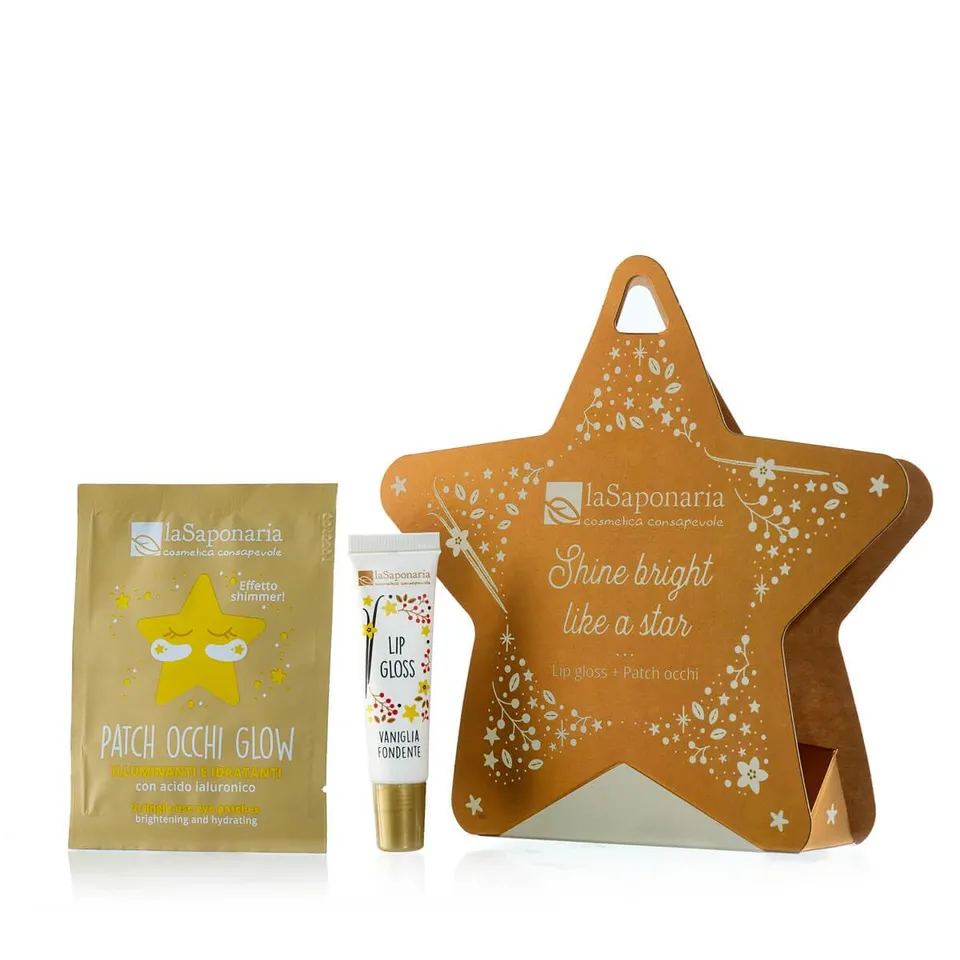 La Saponaria Lanterna Kit Regalo Patch Occhi e Lip Gloss