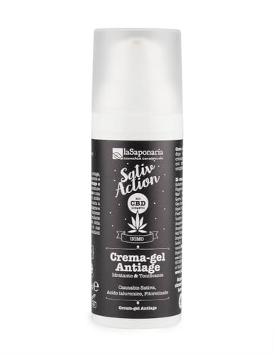 La Saponaria Crema Gel Viso Uomo Antiage 50 ml CBD Ialuronico
