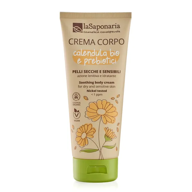 La Saponaria Crema Corpo Calendula e Prebiotici 200 ml pelli secche