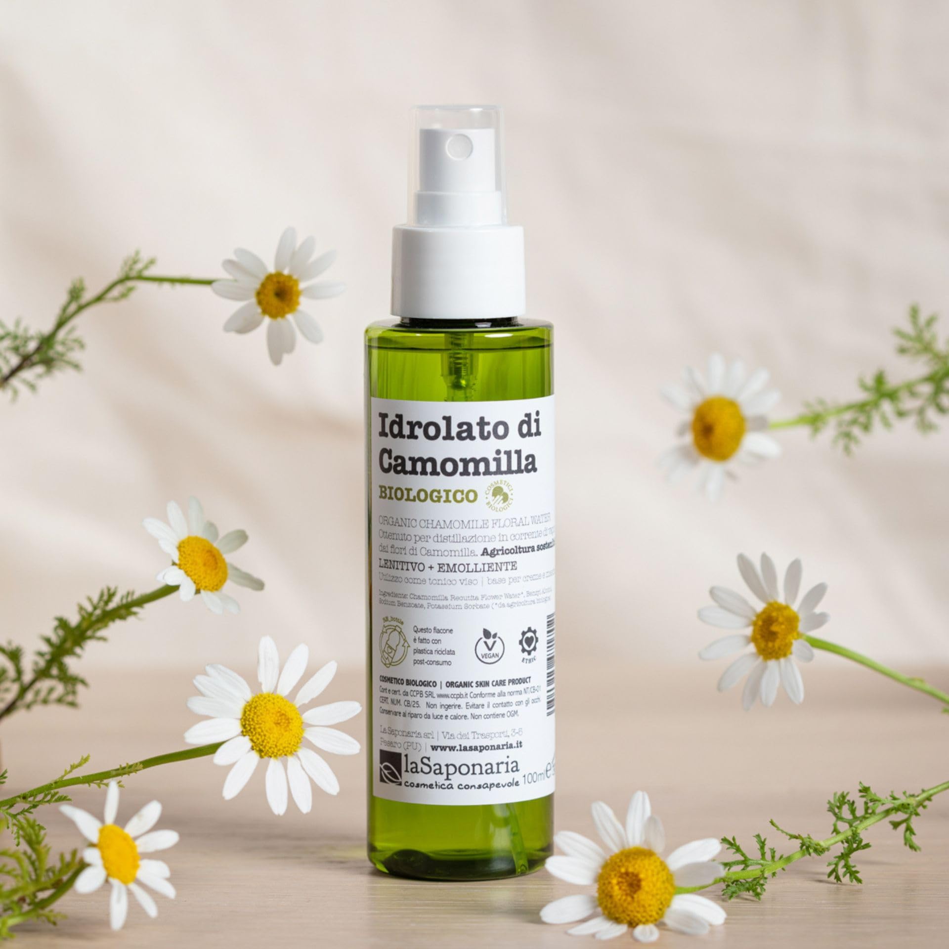 La Saponaria Idrolato Camomilla viso 100 ml pelli sensibili