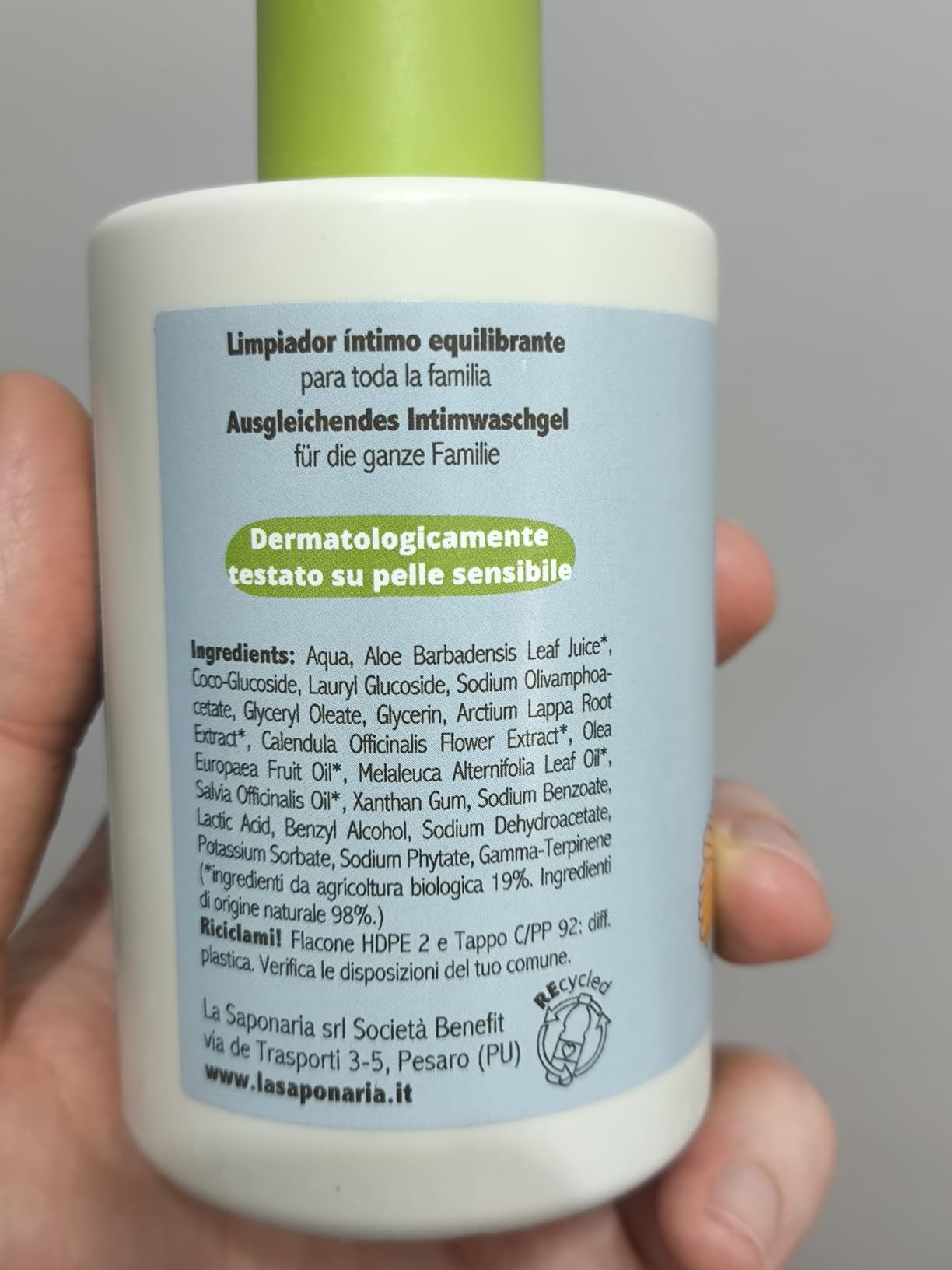 La Saponaria Detergente Intimo 250 ml Bardana Bio