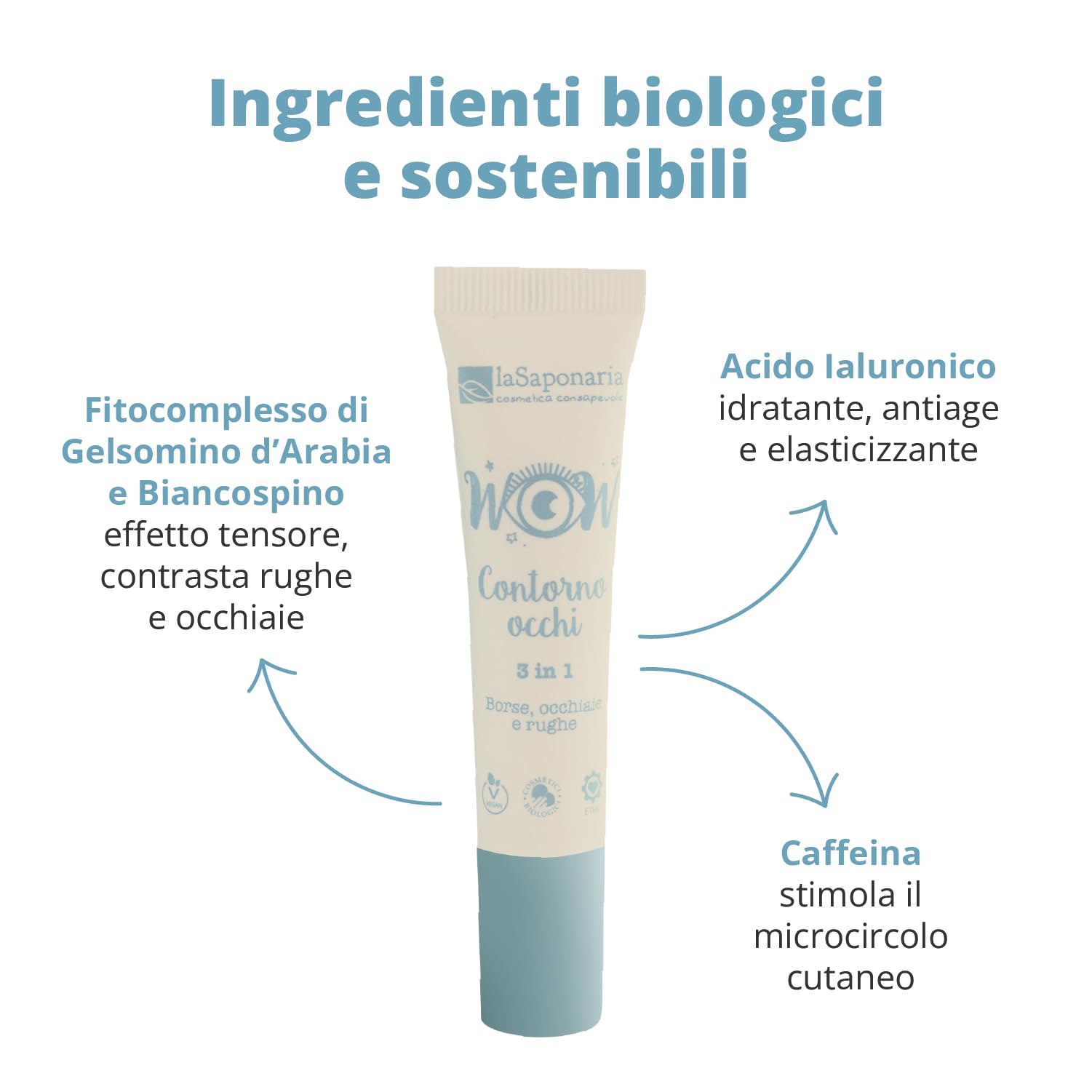 La Saponaria 3 in 1 contorno occhi 15 ml antiage