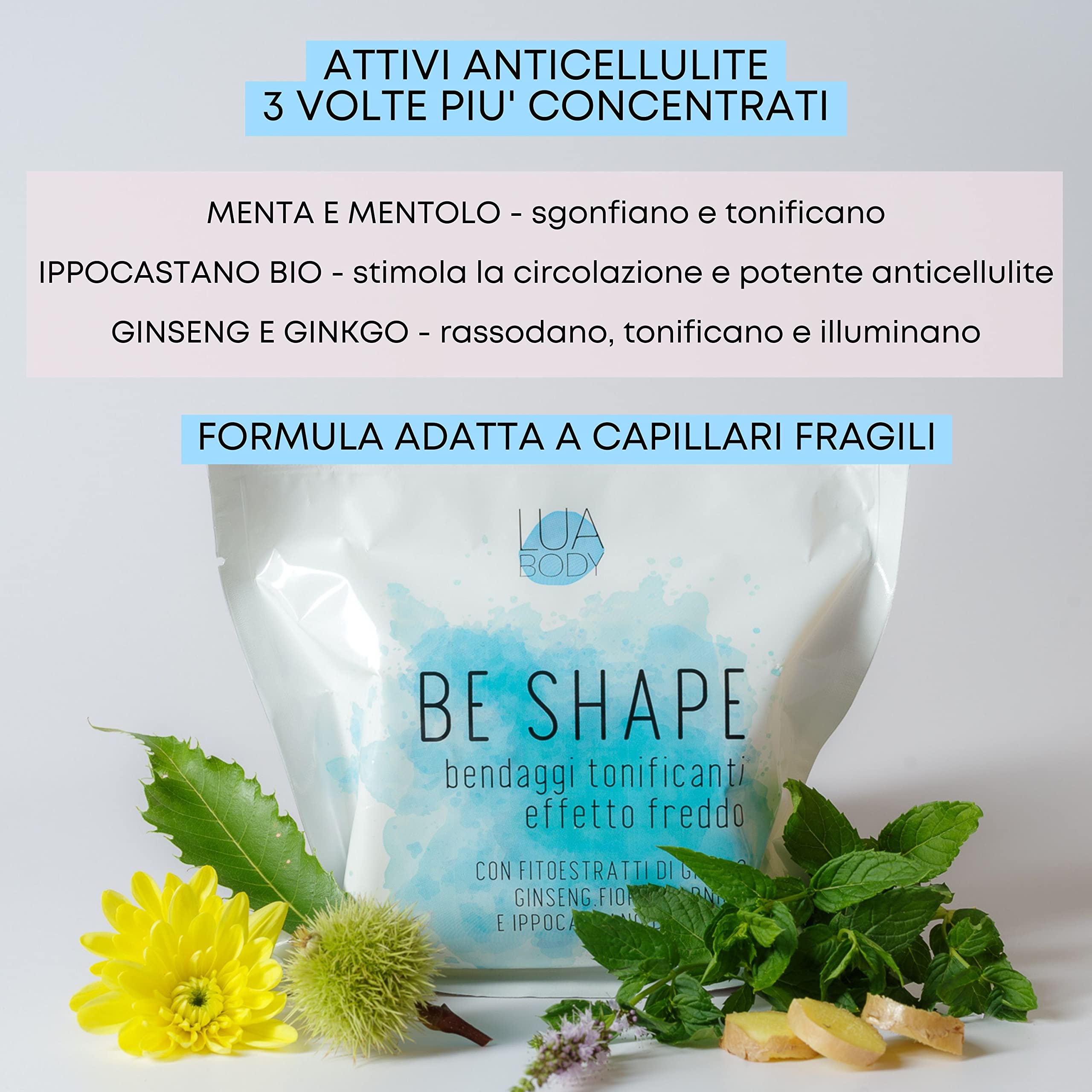 Lua Body Be Shape Bende Anticellulite 3 Pezzi Effetto Freddo