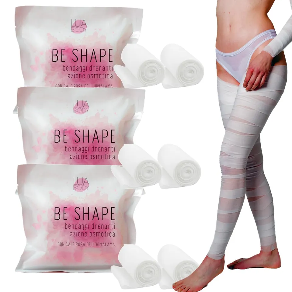 Lua Body Be Shape kit 3 bendaggi drenanti sale rosa gambe